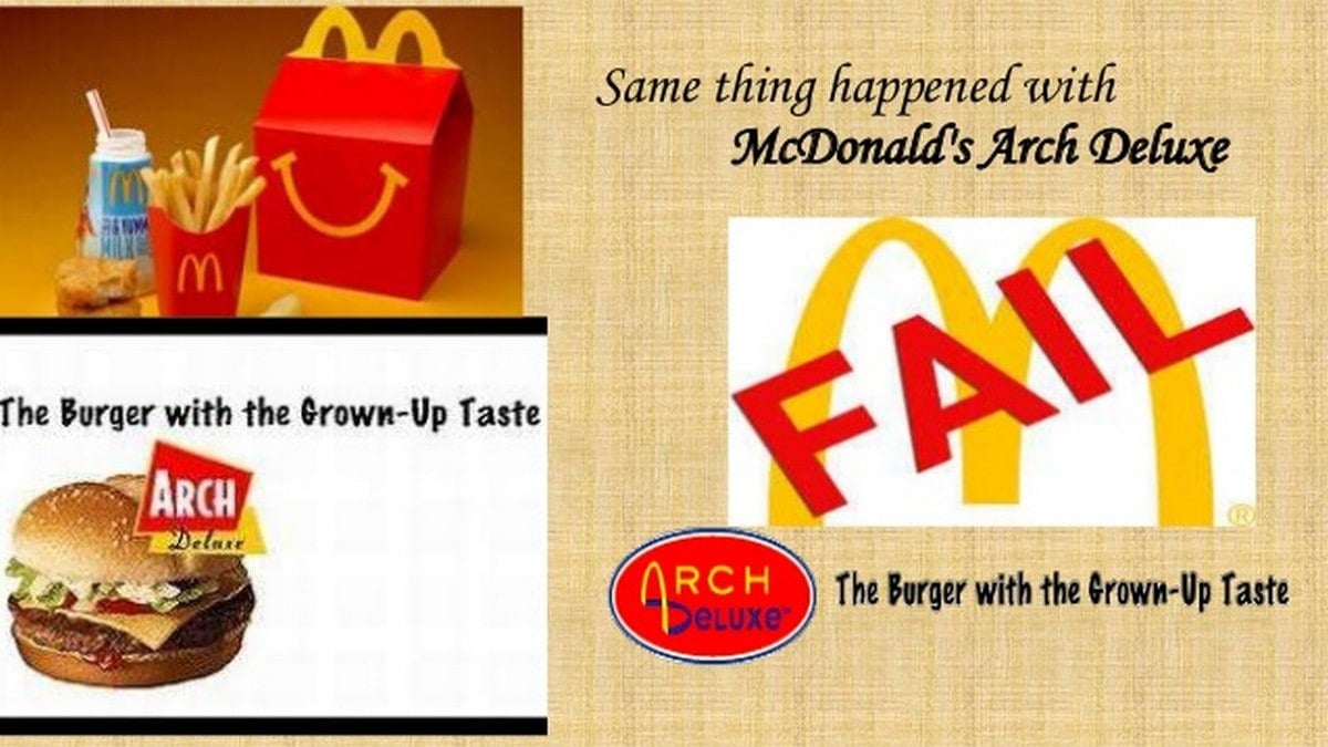 McDonalds arch Deluxe brand failure