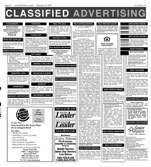 la times classified ad cost