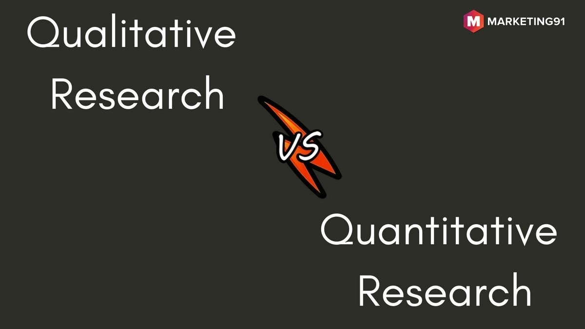distinguish between qualitative and quantitative research