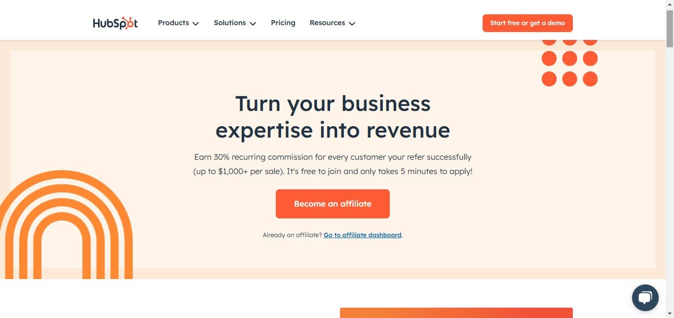 HubSpot- Highest Paying Affiliate Program