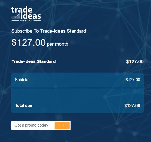 Trade Ideas Coupon Code Applied