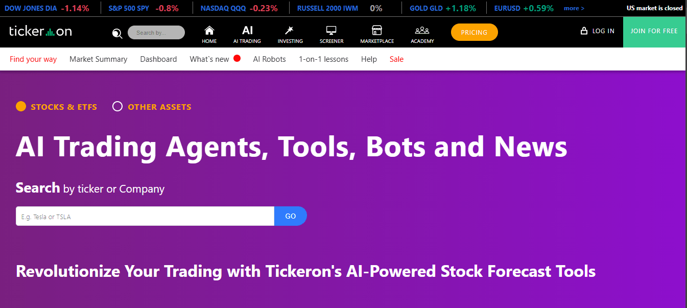 Tickeron Ai Bot For Trade